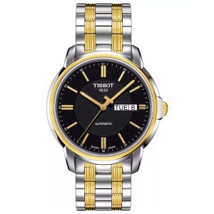 TISSOT Men’s Automatic Swiss-Made Two-tone Stainless Steel Black Dial 40mm Watch T065.430.22.051.00