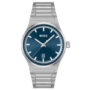 Hugo Boss Men’s Quartz Silver Stainless Steel Blue Dial 41mm Watch 1514076