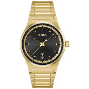 Hugo Boss Men’s Quartz Gold Stainless Steel Black Dial 41mm Watch 1514077