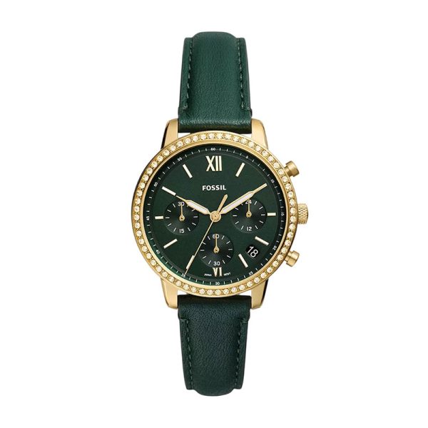 Fossil Women’s Quartz Green Leather Strap Green Dial 36mm Watch ES5239