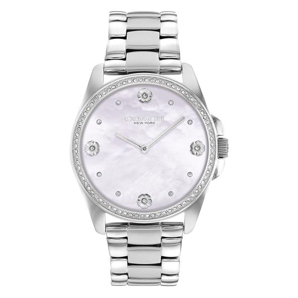 Coach Women’s Quartz Silver Stainless Steel Mother Of Pearl Dial 36mm Watch 14504108