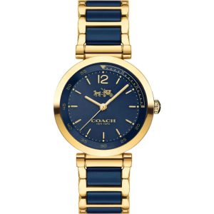 Coach Women’s Quartz Two-tone Ceramic & Stainless Steel Blue Dial 30mm Watch 14502462