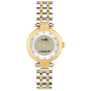 Coach Women’s Quartz Two Tone Stainless Steel Silver Dial 26mm Watch 14503643