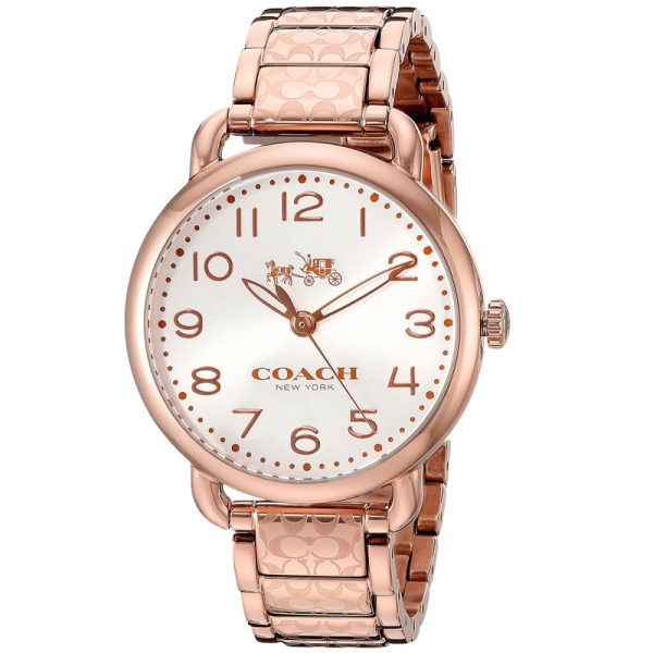 Coach Women’s Quartz Rose Gold Stainless Steel Silver Dial 36mm Watch 14502497