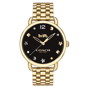 Coach Women’s Quartz Gold Stainless Steel Black Dial 36mm Watch 14502813