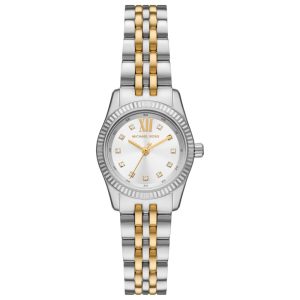 Michael Kors Women’s Quartz Two Tone Stainless Steel White Dial 26mm Watch MK4740