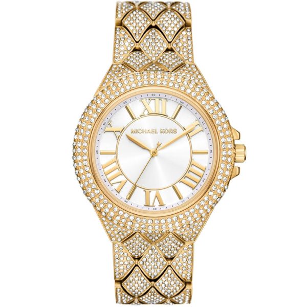 Michael Kors Women’s Quartz Gold Stainless Steel White Dial 43mm Watch MK4800