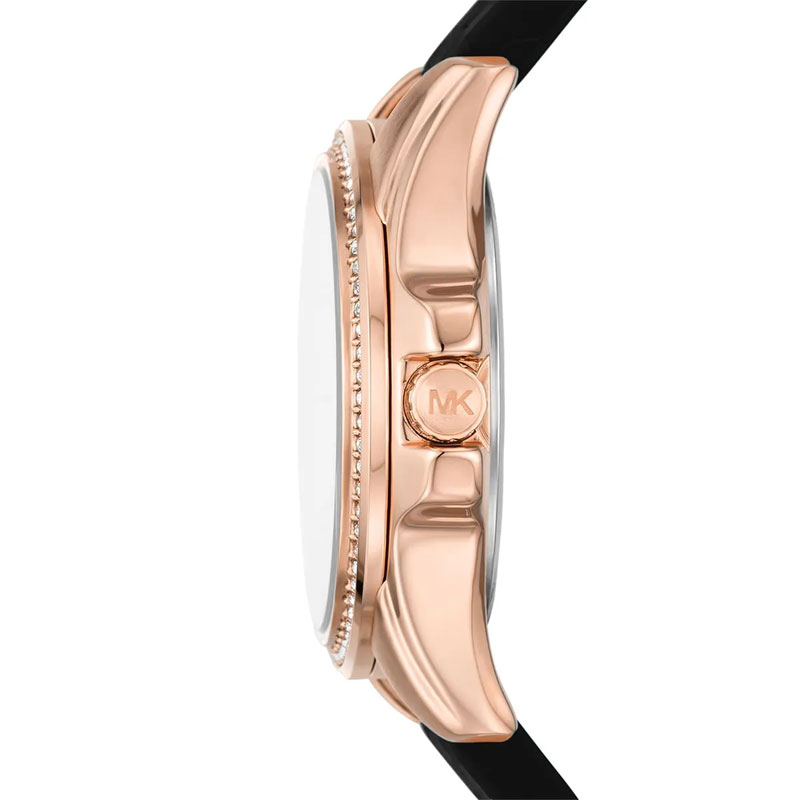 Michael Kors Women’s Quartz Black Silicone Strap Black Dial 36mm Watch MK7373