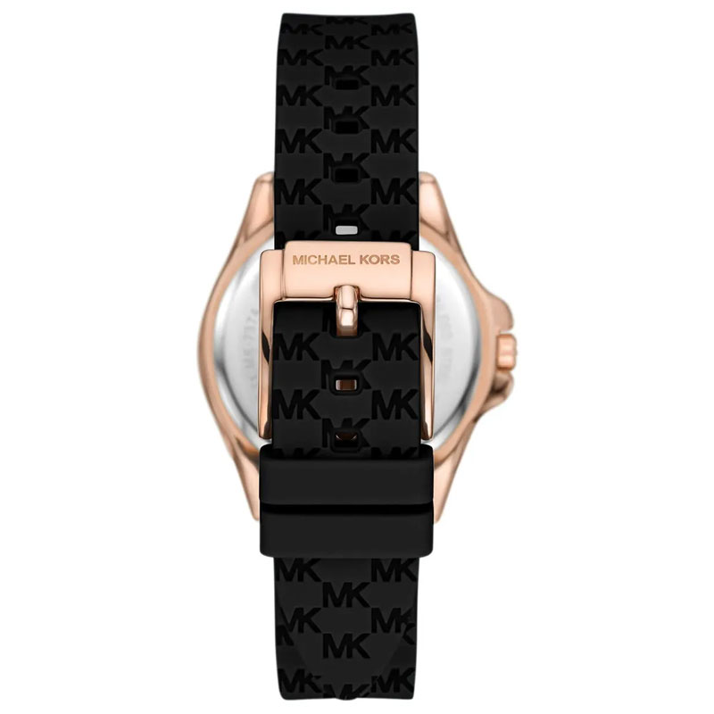 Michael Kors Women’s Quartz Black Silicone Strap Black Dial 36mm Watch MK7373