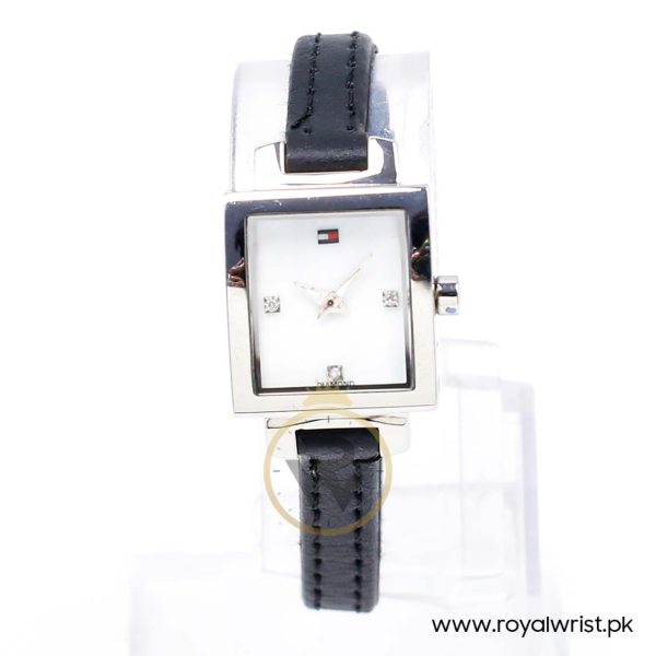 Tommy Hilfiger Women’s Quartz Black Leather Strap Mother Of Pearl Dial 20mm Watch 1780462