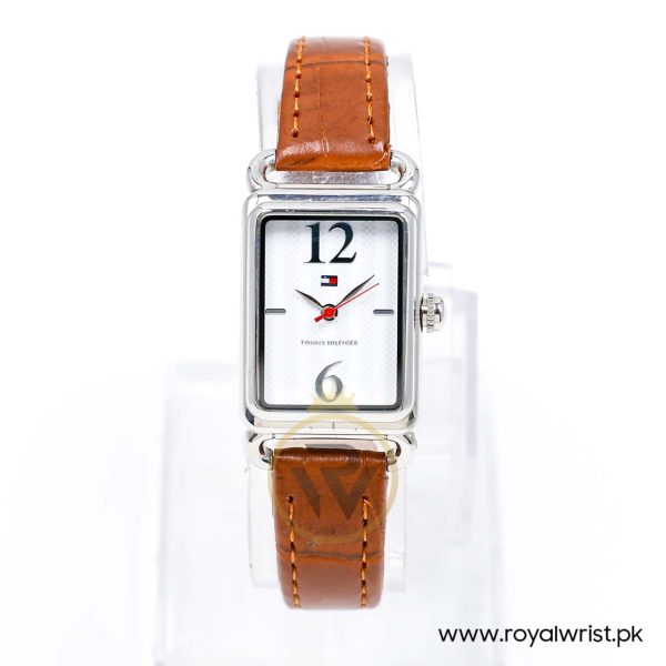 Tommy Hilfiger Women’s Quartz Brown Leather Strap White Dial 22mm Watch 1780888/1