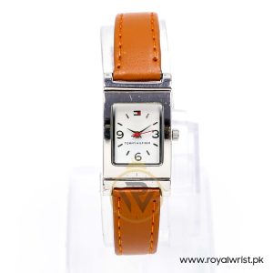 Tommy Hilfiger Women’s Quartz Brown Leather Strap Silver Dial 20mm Watch 1700299