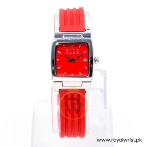 Elle Women’s Quartz Red Silicone Strap Red Dial 23mm Watch EL20040P04N