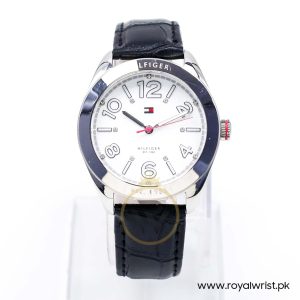 Tommy Hilfiger Women’s Quartz Black Leather Strap White Dial 40mm Watch 1781256/4