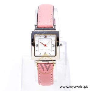 Tommy Hilfiger Women’s Quartz Pink Reversible Leather Strap White Dial 25mm Watch 1780717