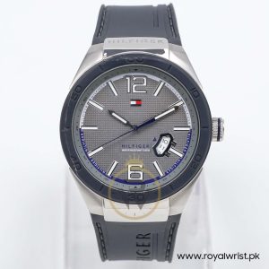 Tommy Hilfiger Men’s Quartz Grey Silicone Strap Grey Dial 43mm Watch 1790725/1