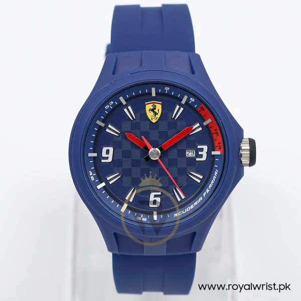 Ferrari Men’s Quartz Blue Silicone Strap Blue Dial 44mm Watch 830067