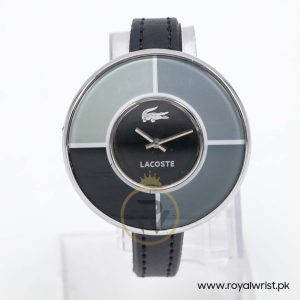 Lacoste Women’s Quartz Black Leather Strap Black Dial 42mm Watch 2000607/1