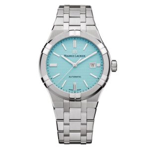 Maurice Lacroix Men’s Automatic Swiss Made Silver Stainless Steel Sky Blue Dial 42mm Watch AI6008-SS00F-431-C