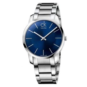 Calvin Klein Men’s Swiss Made Quartz Silver Stainless Steel Blue Dial 43mm Watch K2G2114N