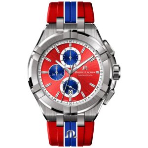 Maurice Lacroix Men’s Quartz Swiss Made Multi Color Silicone Strap Multi Color Dial 44mm Watch AI1018-SS001-530-6