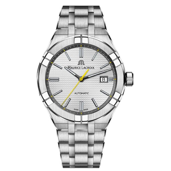 Maurice Lacroix Men’s Automatic Swiss Made Silver Stainless Steel Grey Dial 42mm Watch AI6008-SS00F-231-A