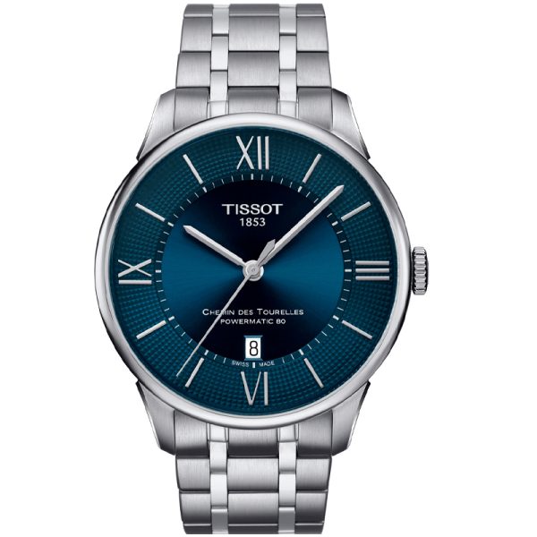 TISSOT Men’s Powermatic Swiss-Made Silver Stainless Steel Blue Dial 42mm Watch T099.407.11.048.00