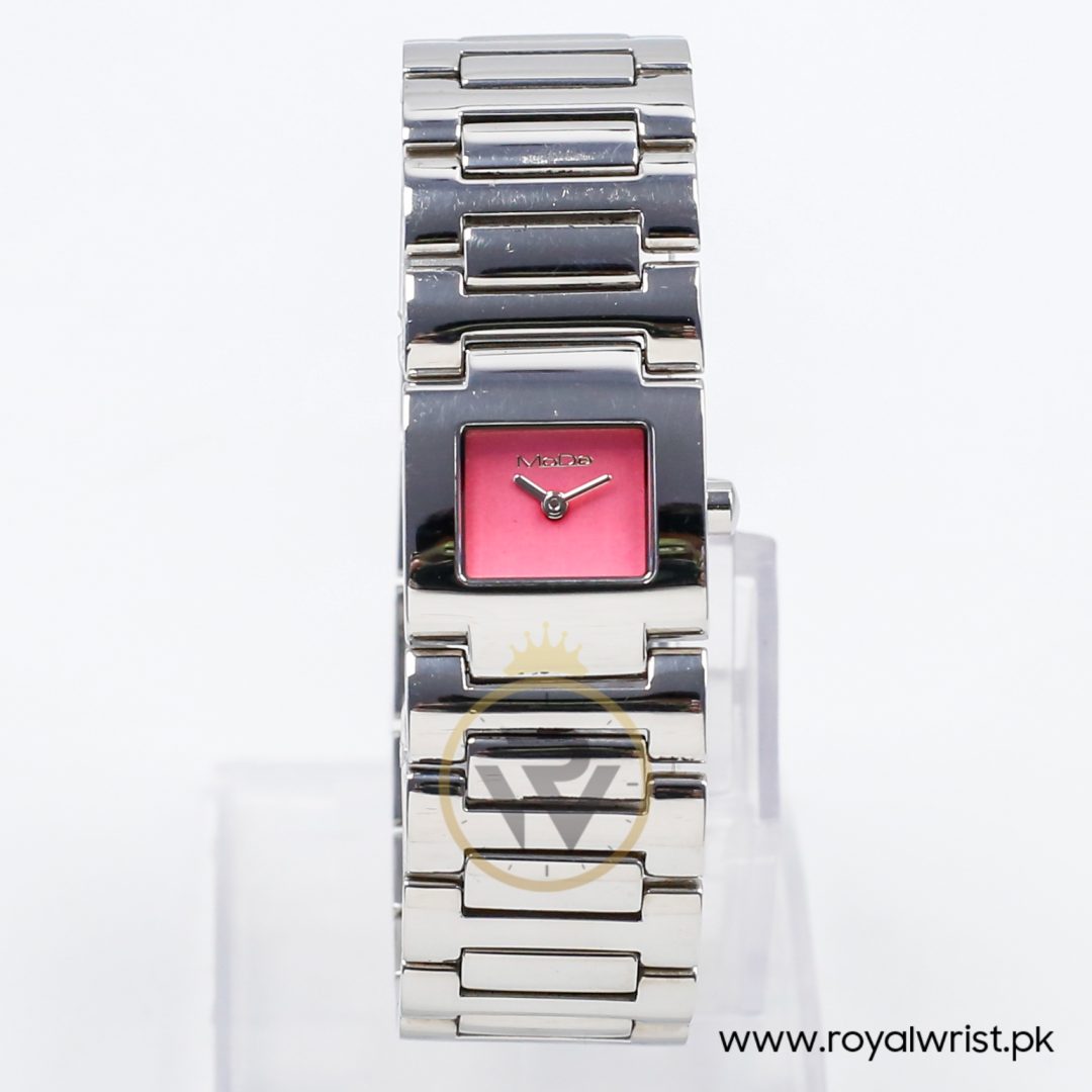 Mode Women’s Quartz Silver Stainless Steel Pink Dial 22mm Watch 3753166565