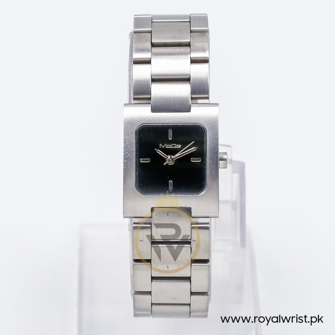 Mode Women’s Quartz Silver Stainless Steel Black Dial 23mm Watch 3751102525