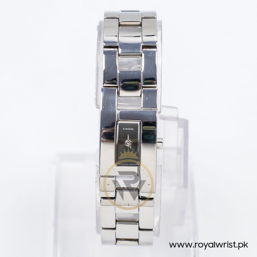 Mode Women’s Quartz Silver Stainless Steel Black Dial 17mm Watch 3753198515