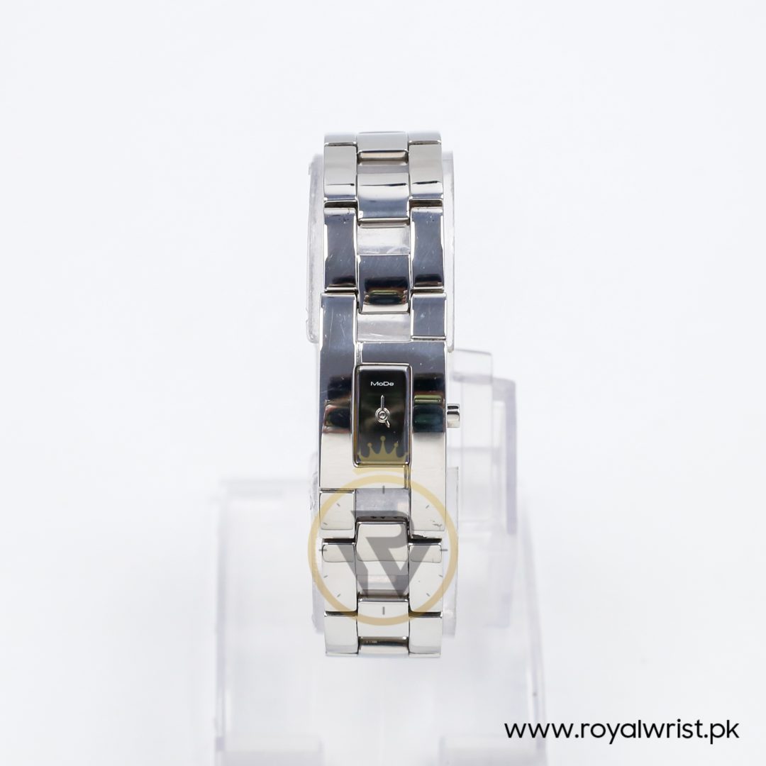 Mode Women’s Quartz Silver Stainless Steel Black Dial 17mm Watch 3753198515