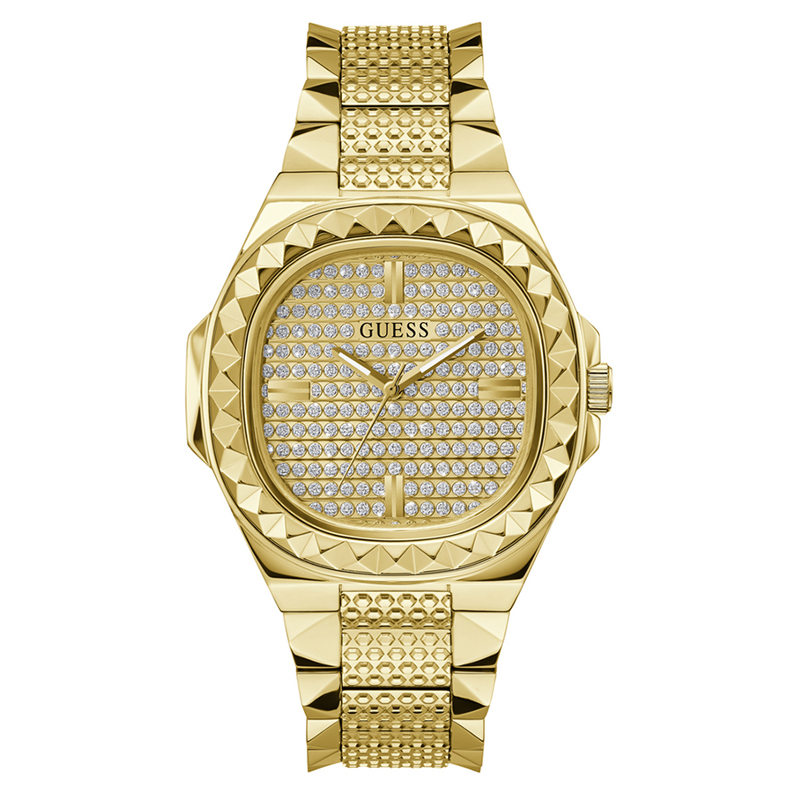 Guess Men’s Quartz Gold Stainless Steel Gold Dial 42mm Watch GW0622G1