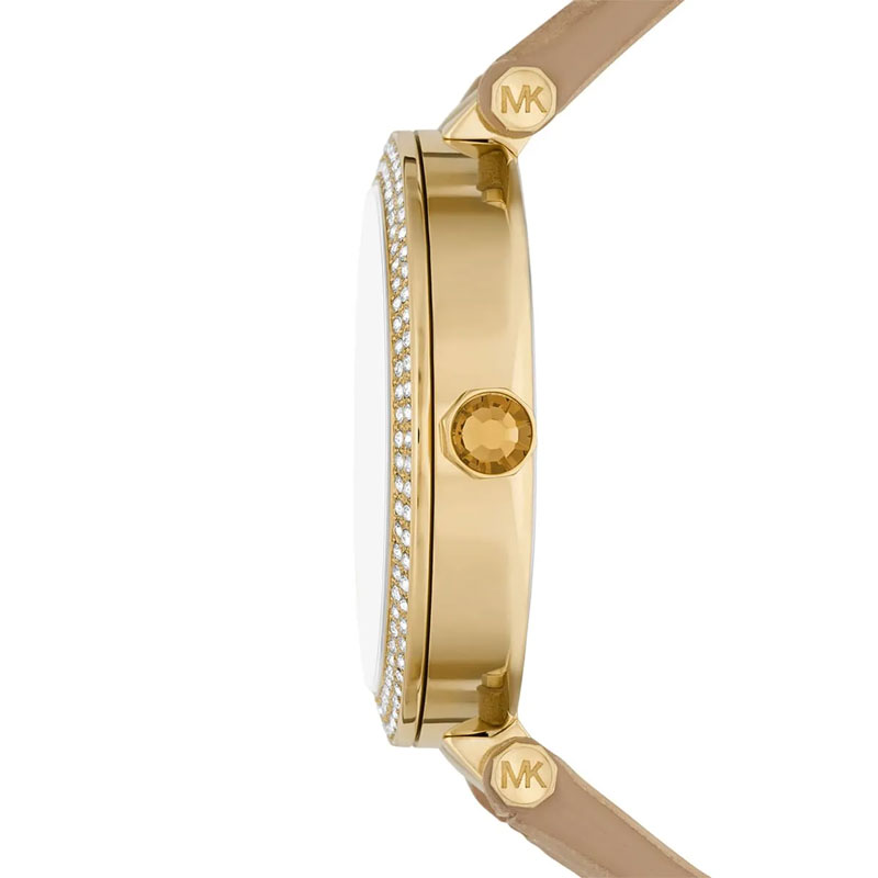 Michael Kors Women’s Quartz Brown Leather Strap Gold Dial 39mm Watch MK4725