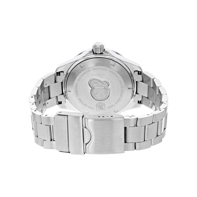Tag Heuer Aquaracer Men’s Automatic Swiss Made Silver Stainless Steel Black Dial 41mm Watch WAN2110.BA0822