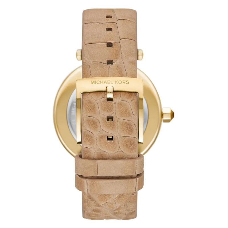 Michael Kors Women’s Quartz Brown Leather Strap Gold Dial 39mm Watch MK4725