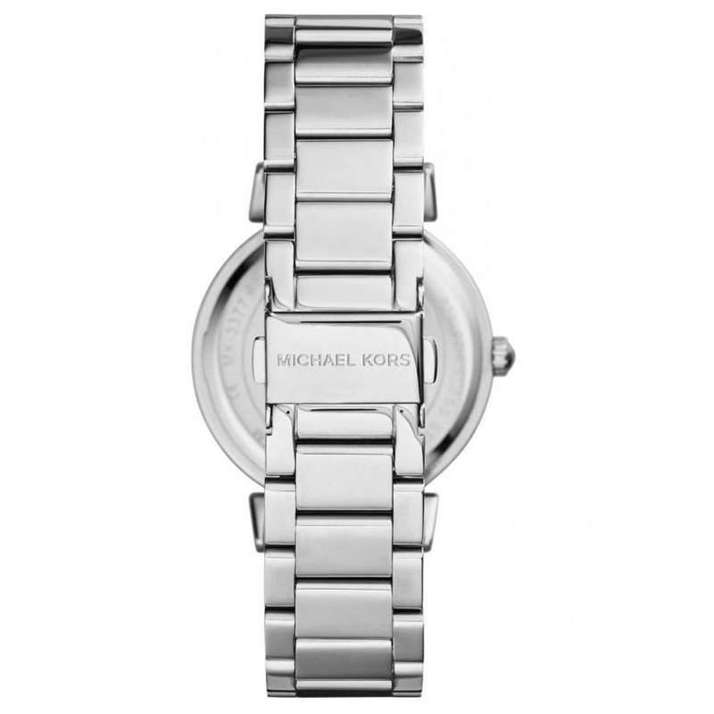 Michael Kors Women’s Quartz Silver Stainless Steel Black Mother Of Pearl Dial 38mm Watch MK3331