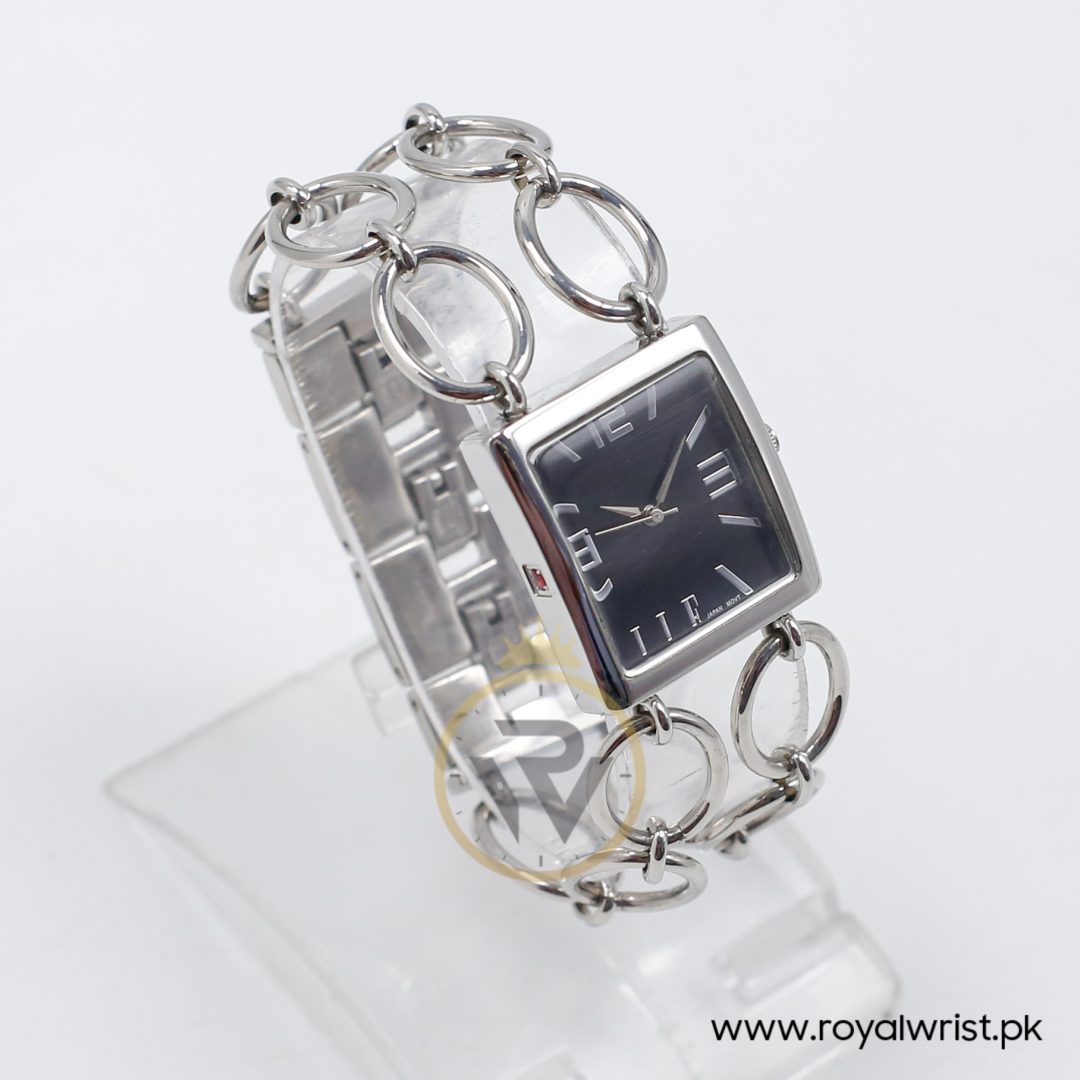 Elle Women’s Quartz Silver Stainless Steel Black Dial 25mm Watch EL20003B01