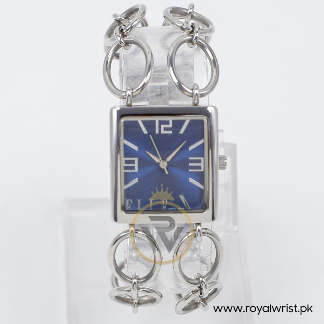 Elle Women’s Quartz Silver Stainless Steel Blue Dial 25mm Watch EL20003B03