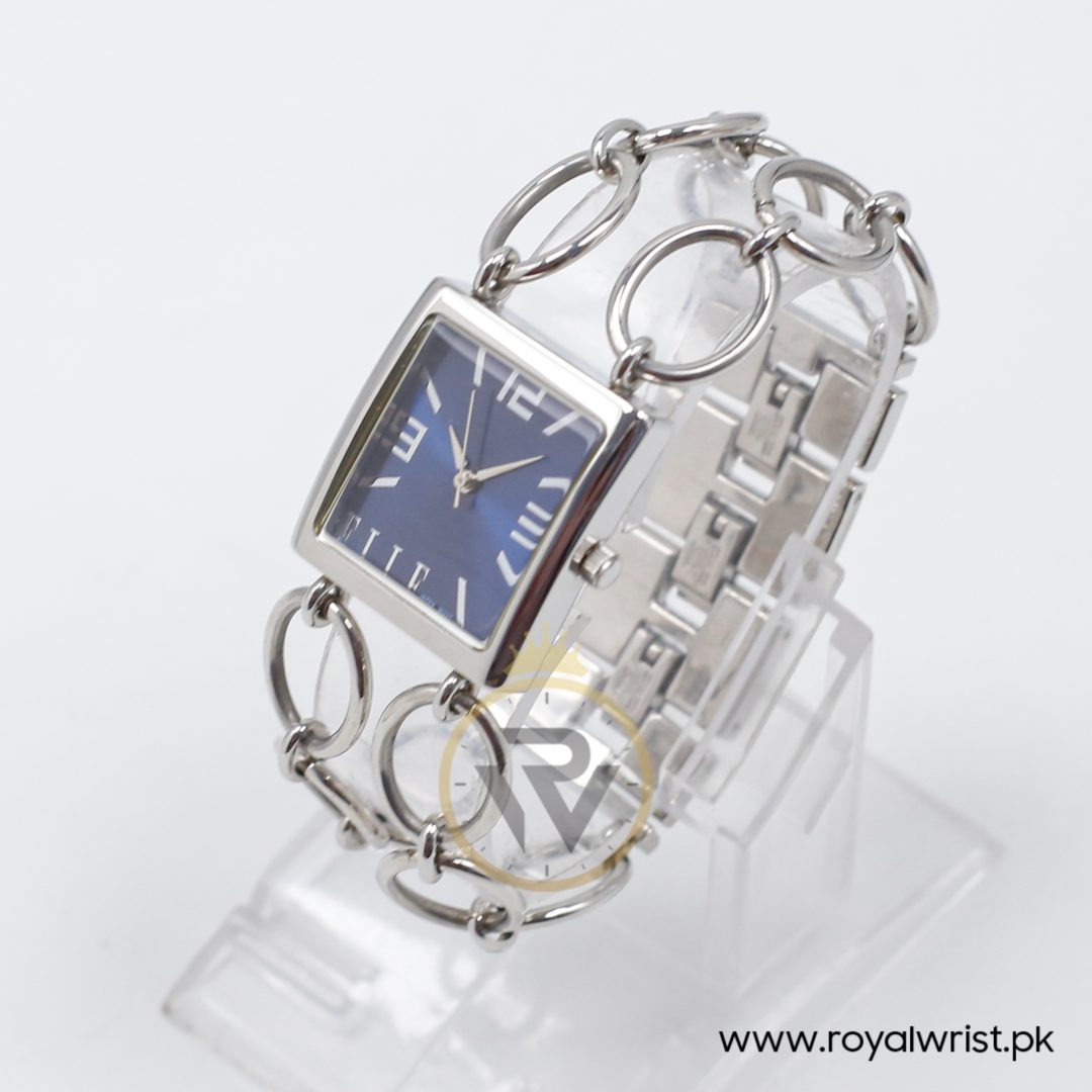 Elle Women’s Quartz Silver Stainless Steel Blue Dial 25mm Watch EL20003B03