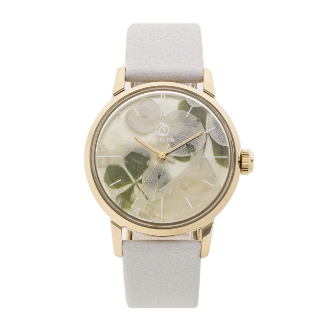 LOV-IN BOUQUET Women’s Quartz Leather Preserved White Dial 36mm Watch LVB136C2