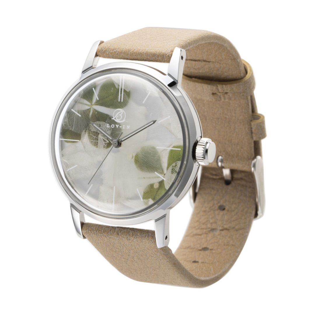 LOV-IN BOUQUET Women’s Quartz Leather White Dial 36mm Watch LVB136C1