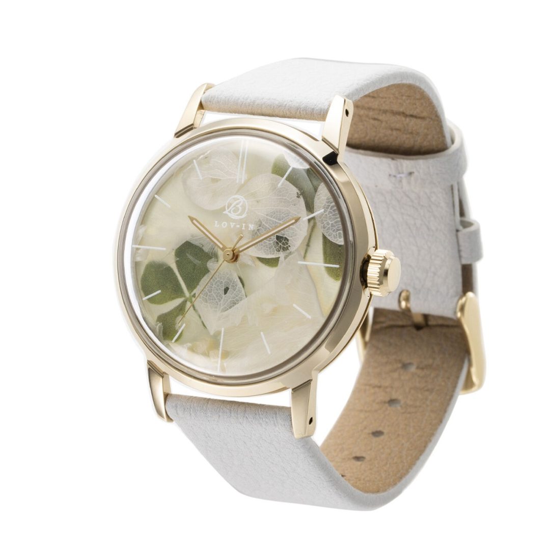 LOV-IN BOUQUET Women’s Quartz Leather Preserved White Dial 36mm Watch LVB136C2