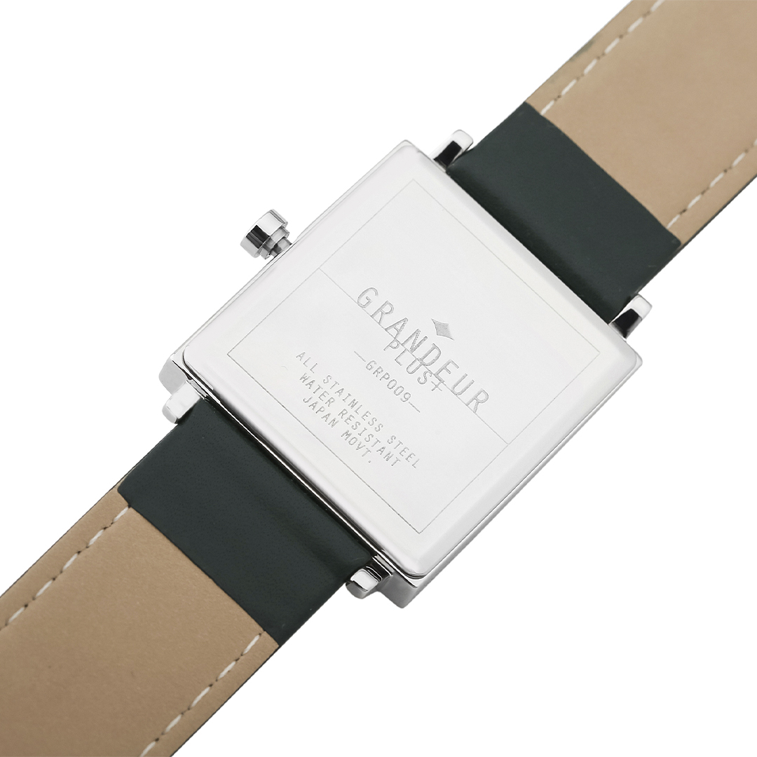 Grandeur Plus Japan Men’s Quartz Dark Green Leather Strap Green Dial 30mm Watch GRP009W3 - Image 4