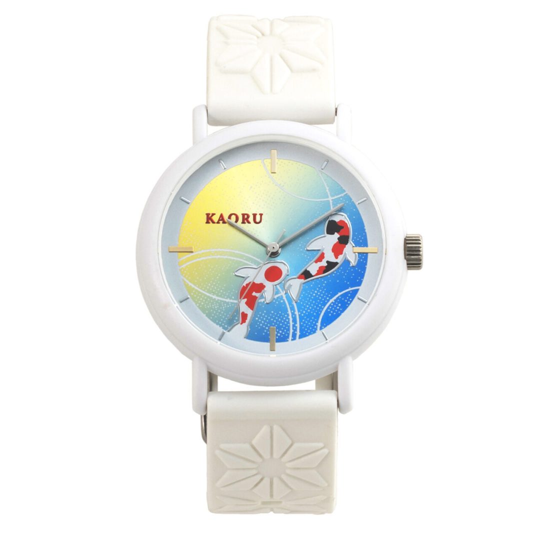 Kaoru Japan Women’s Quartz Silicone Strap Multi Dial 38mm Watch KAORU009SH Hinoki Fragrance