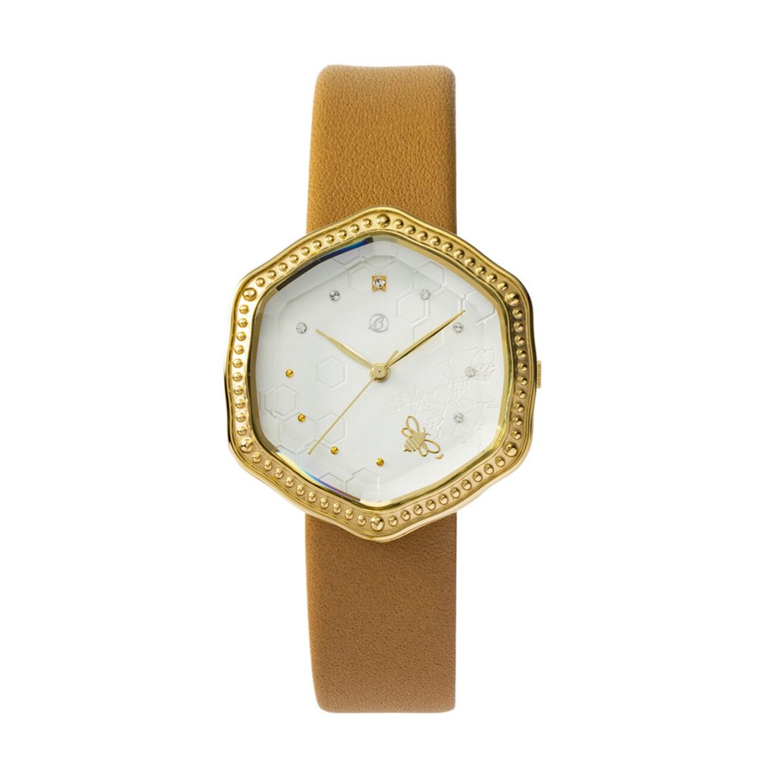 LOV-IN BOUQUET Japan Women’s Quartz Leather Strap White Dial 35mm Watch LVB126H3