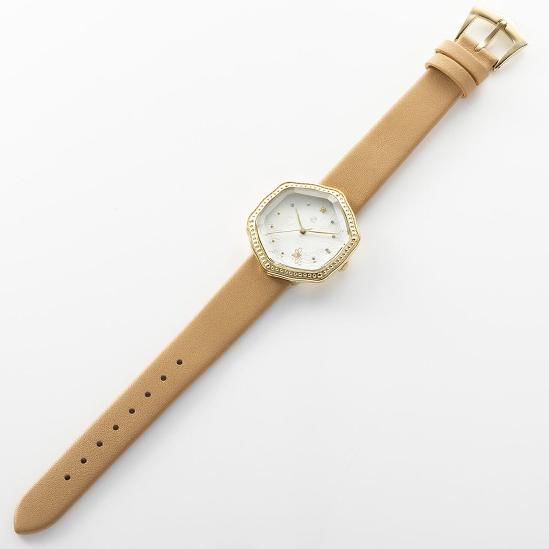 LOV-IN BOUQUET Japan Women’s Quartz Leather Strap White Dial 35mm Watch LVB126H3 - Image 3