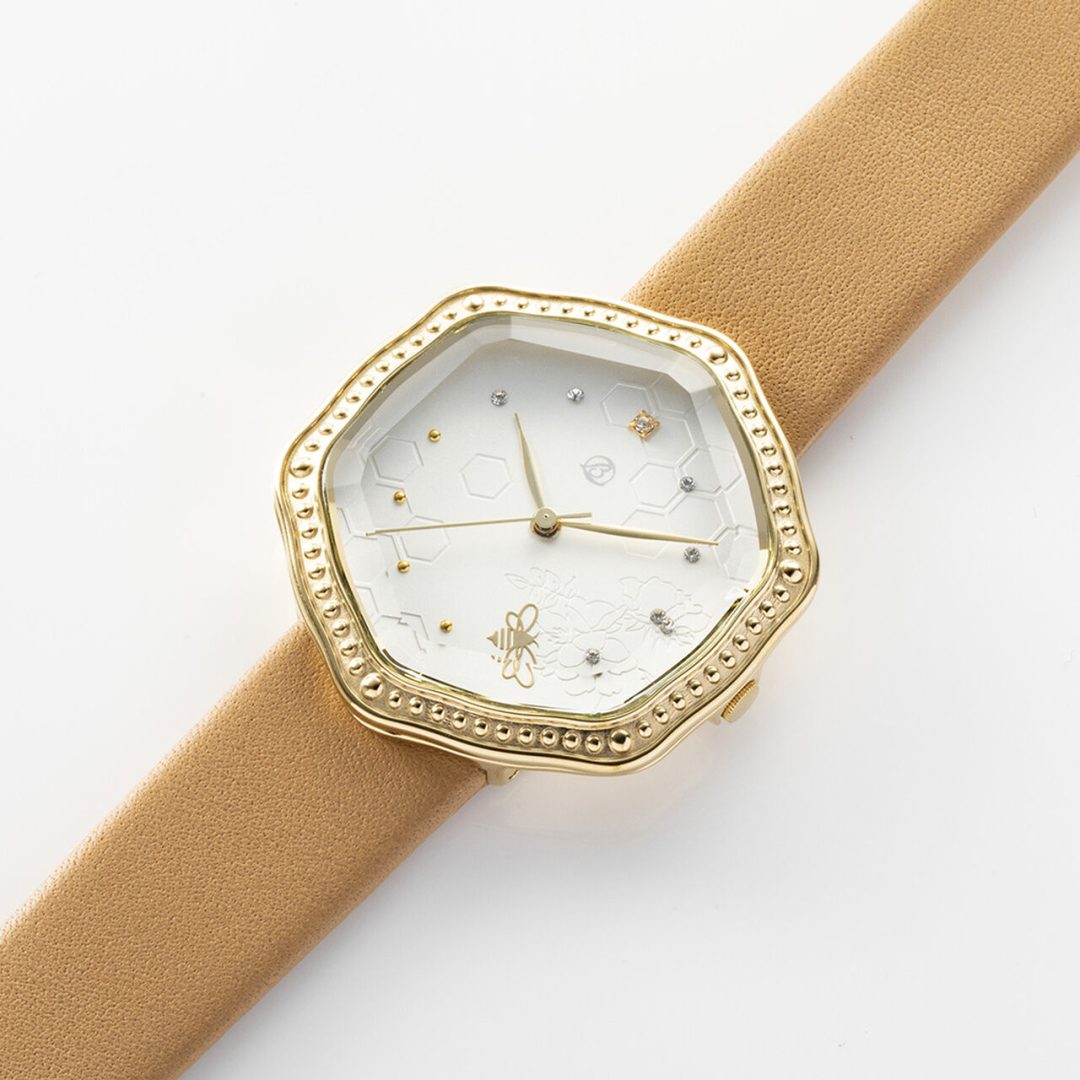 LOV-IN BOUQUET Japan Women’s Quartz Leather Strap White Dial 35mm Watch LVB126H3 - Image 4