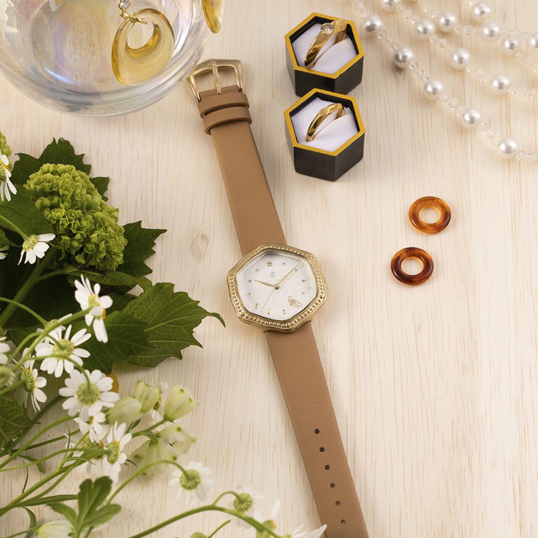 LOV-IN BOUQUET Japan Women’s Quartz Leather Strap White Dial 35mm Watch LVB126H3 - Image 7