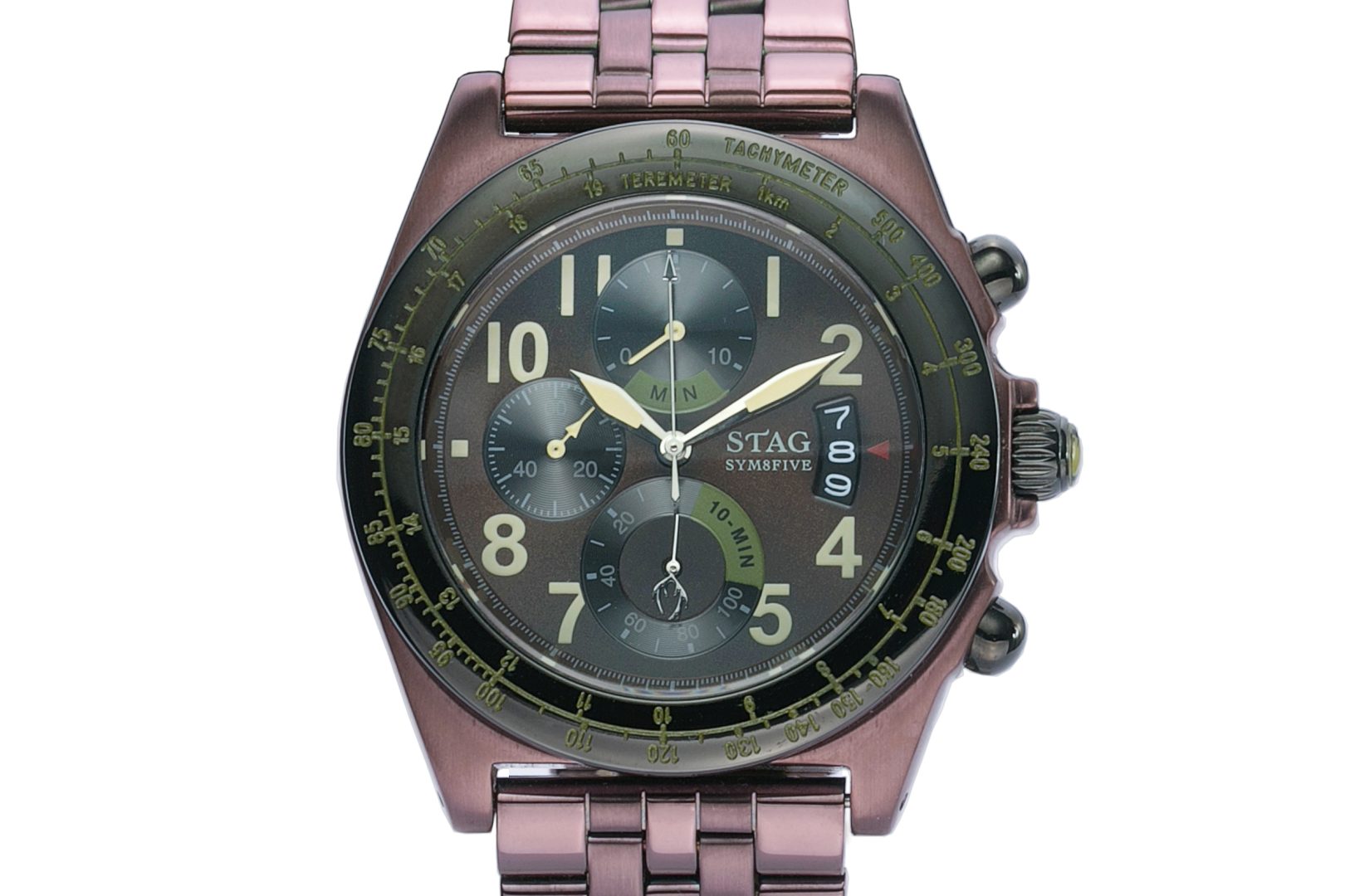 STAG TYO Men’s Quartz Stainless Steel Brown Dial 40mm Watch STG007B1 - Image 2