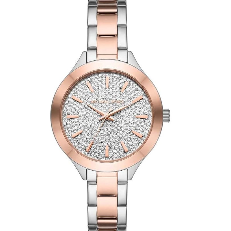 Michael Kors Women’s Quartz Two-tone Stainless Steel Silver Dial 38mm Watch MK1045